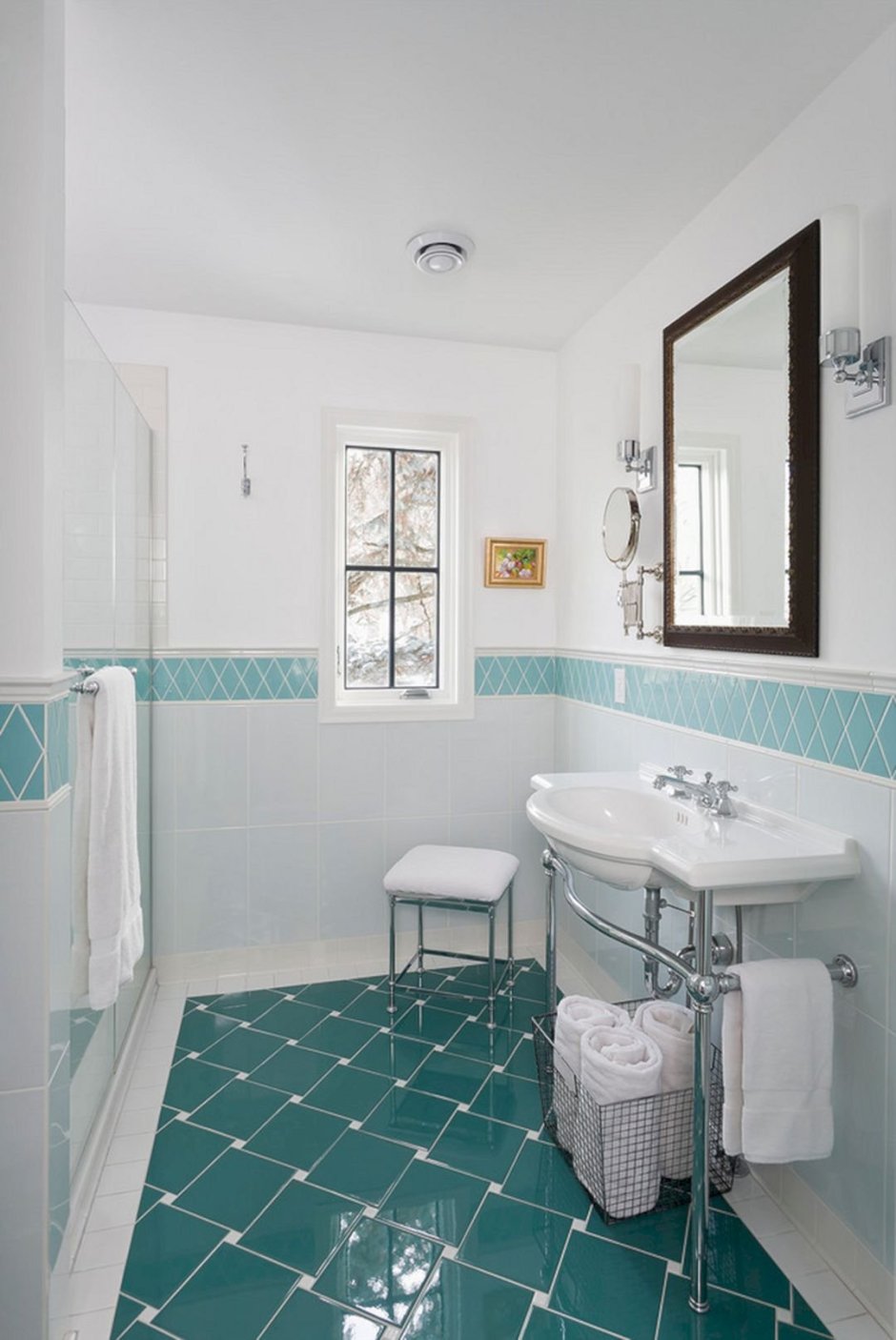 Turquoise bathroom tiles