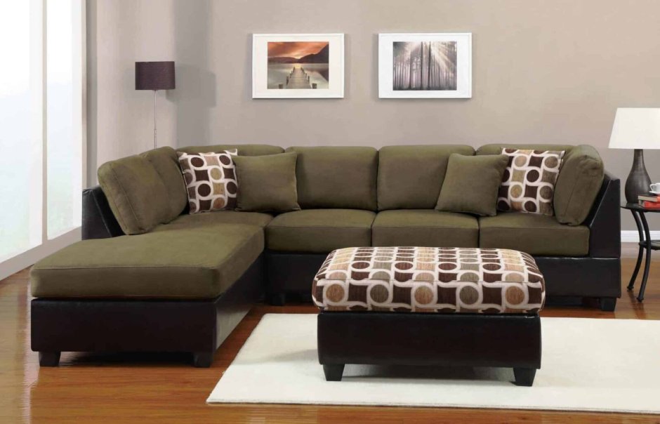 Leather sofa sectional