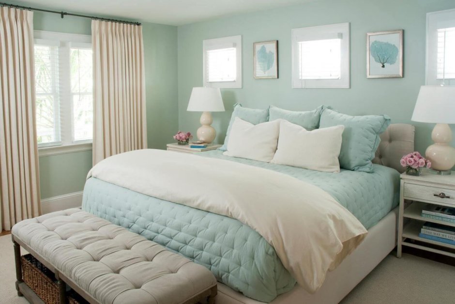 Pastel colour bedroom