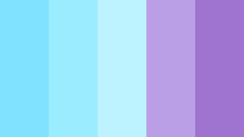 Light blue colour palette
