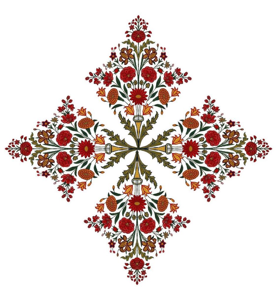 Floral embroidery motifs