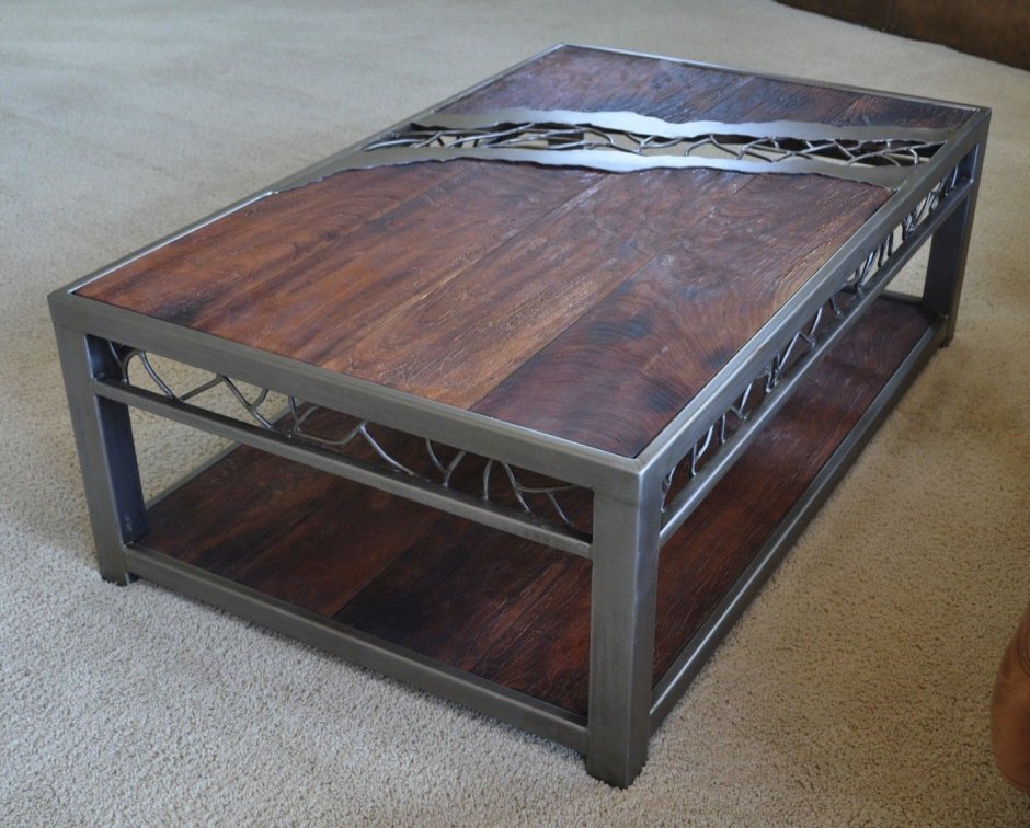Furniture design wood and iron