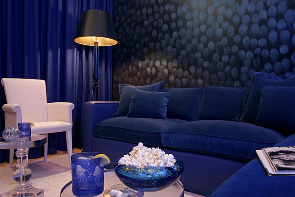 Blue colour sofa