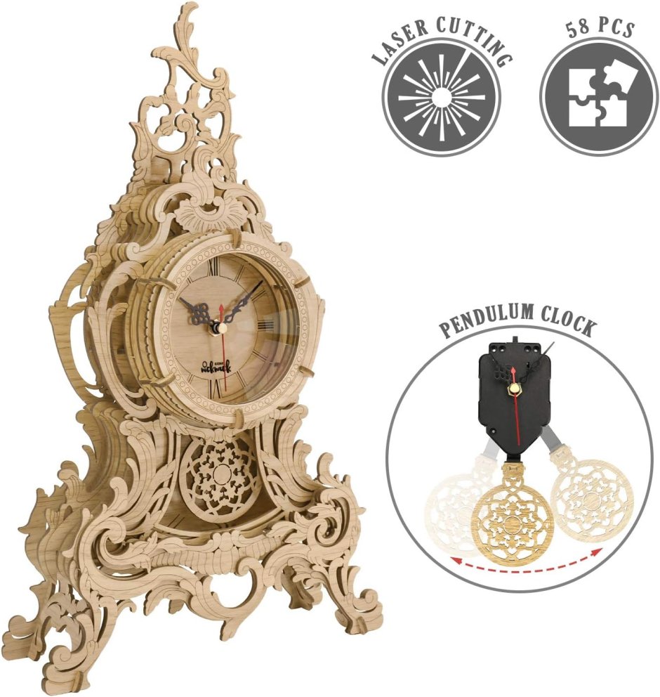 Wooden clock pendulum