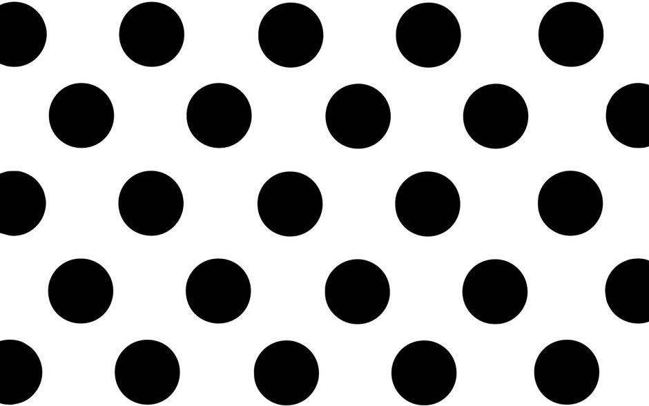 White black polka dot