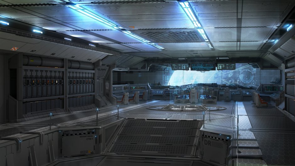 Science fiction command center