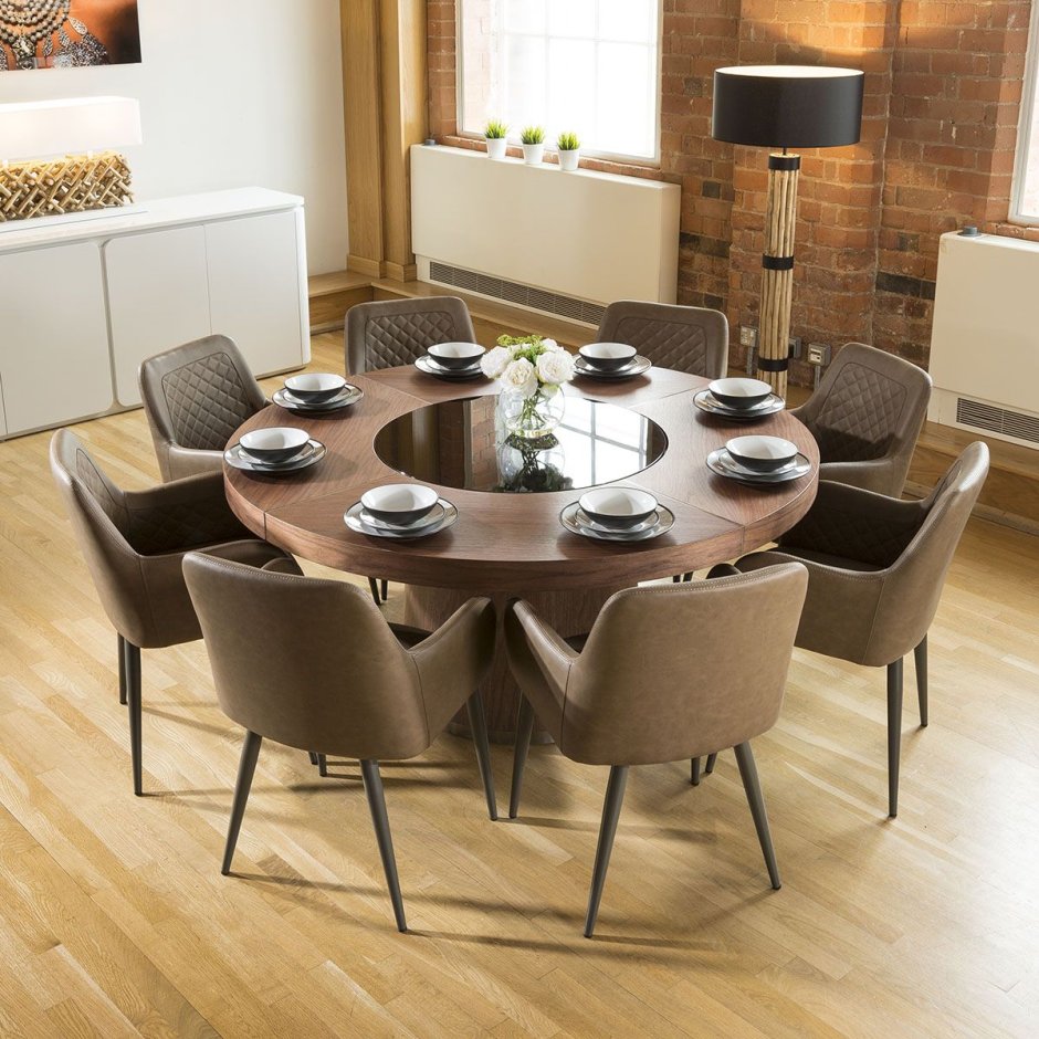 Large round dining table