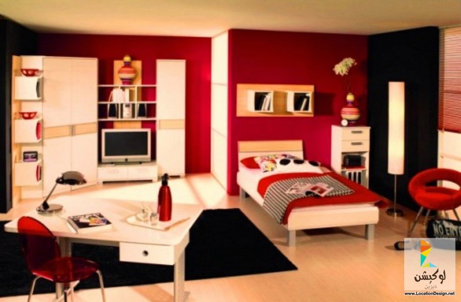 Red teen room