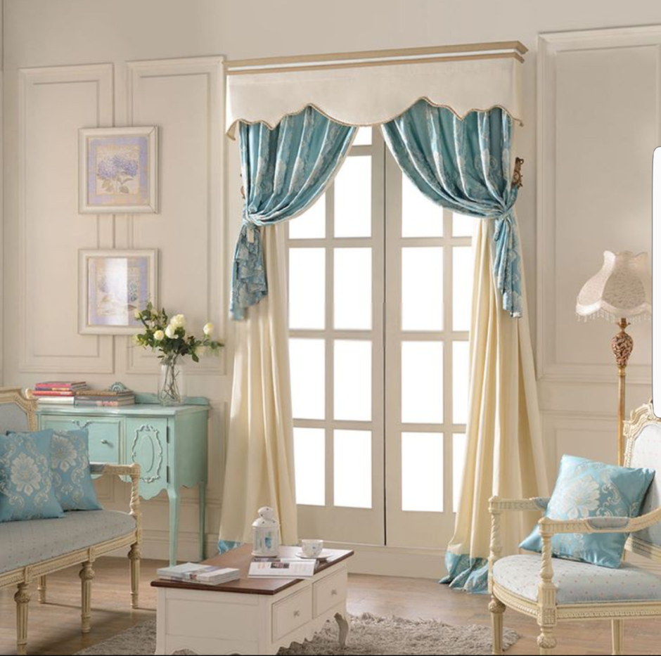 French window curtains