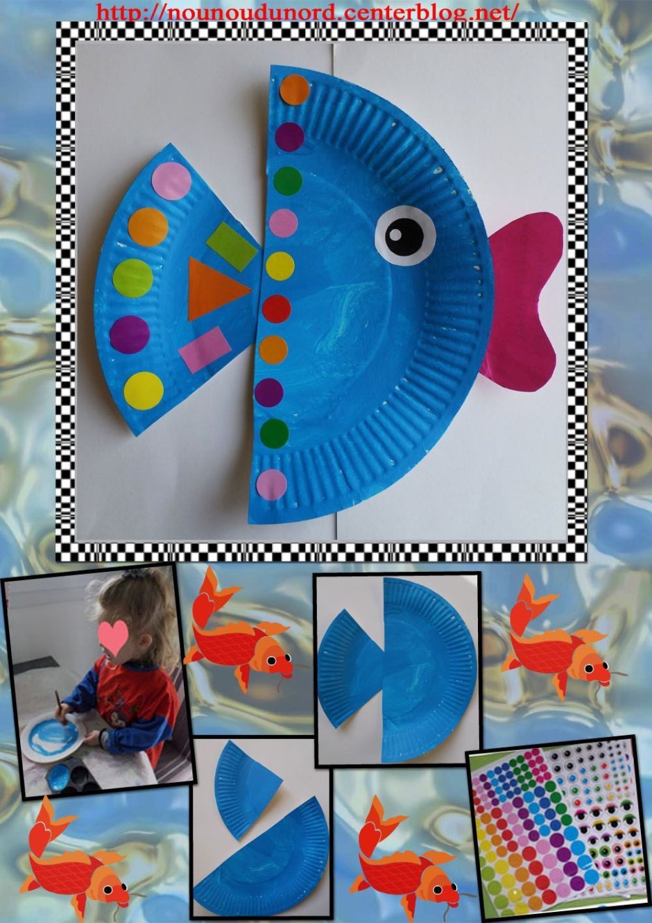Paper plate fish - 75 photo