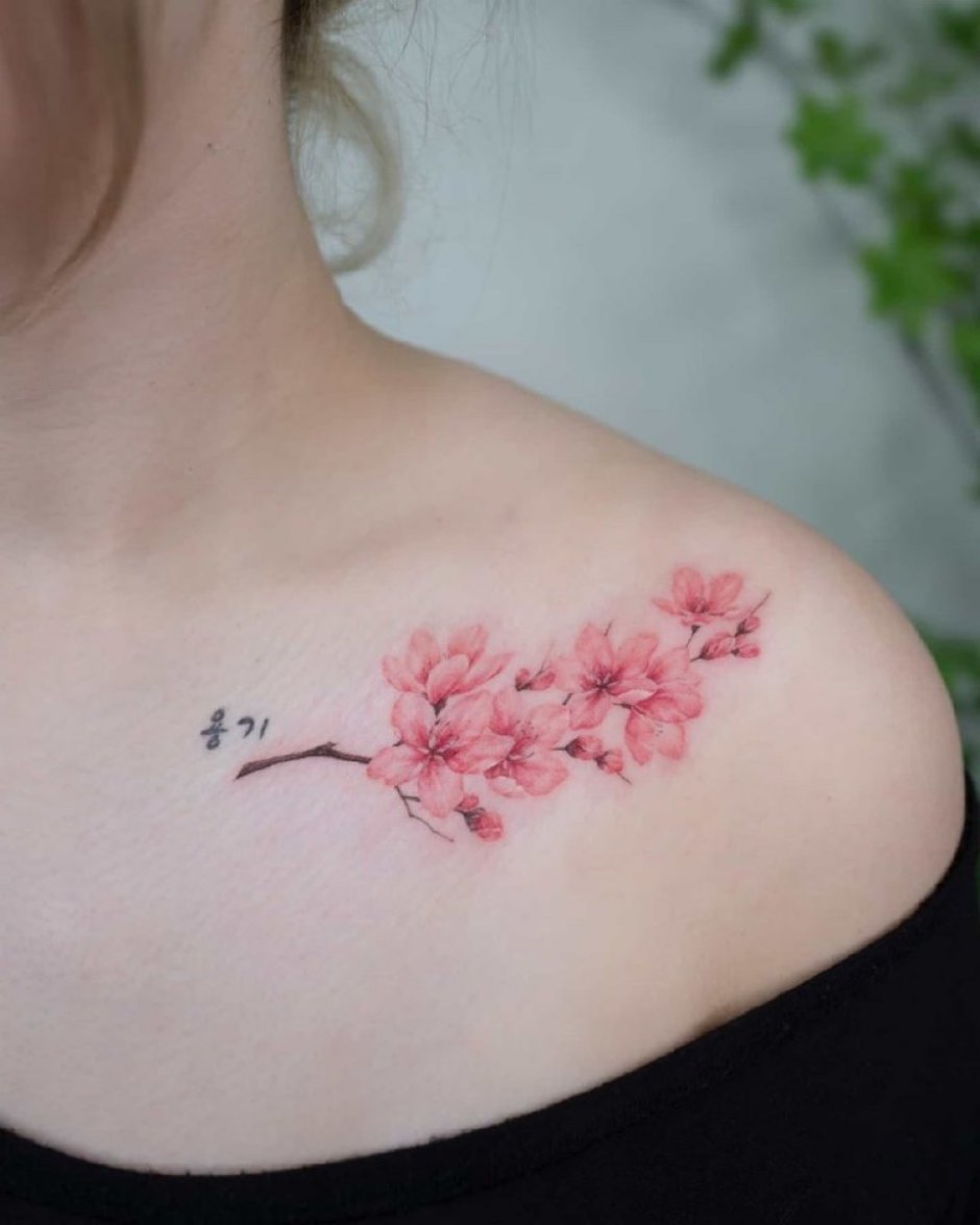 Cherry blossom flower tattoo japanese Royalty Free Vector