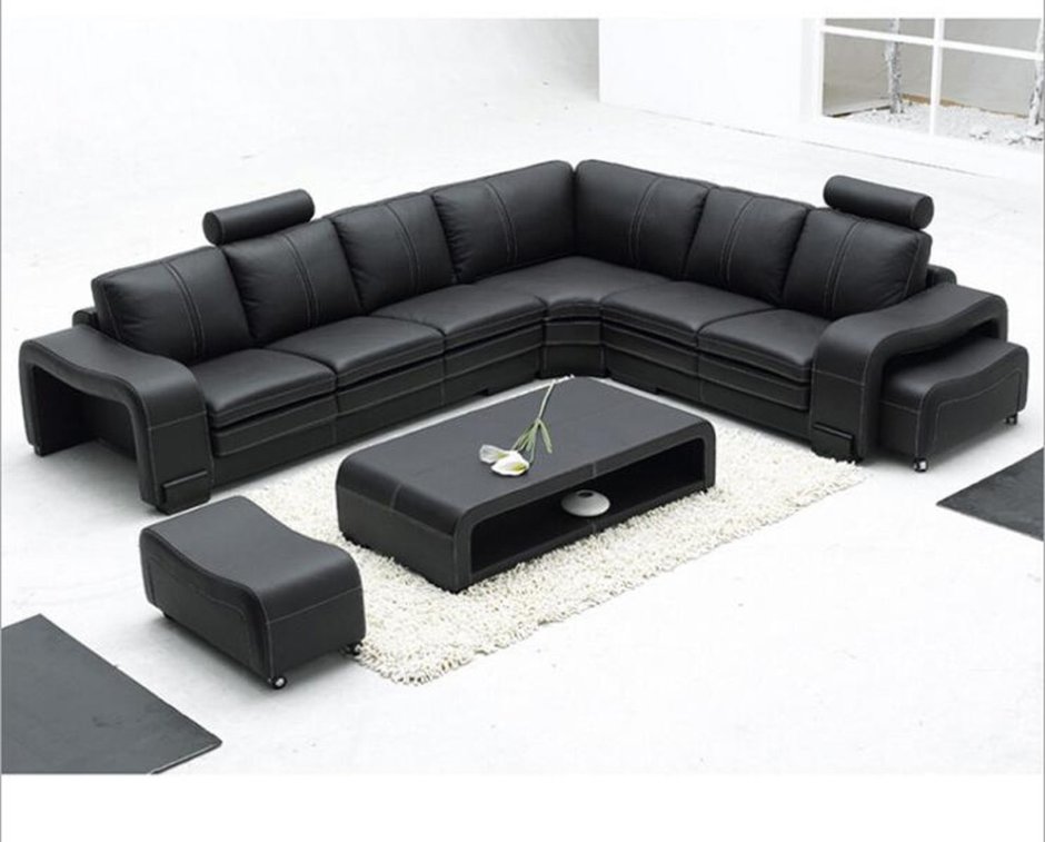 Leather sofa l shape