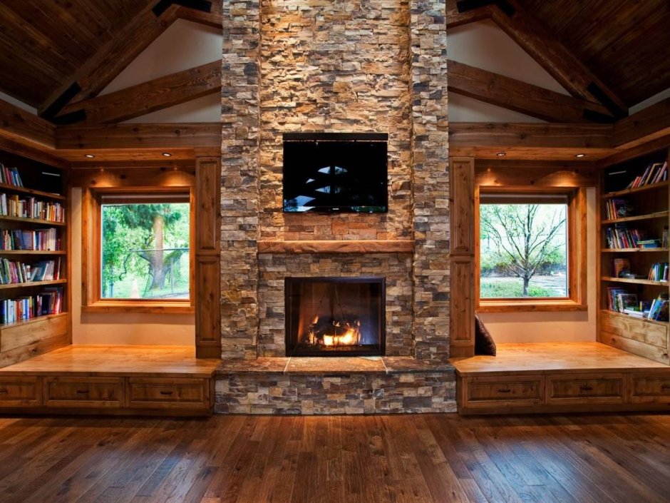 Log modern cabin