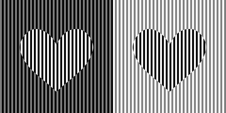 Optical illusion black and white