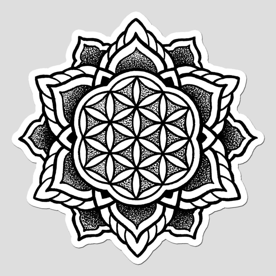 Geometric mandala tattoo