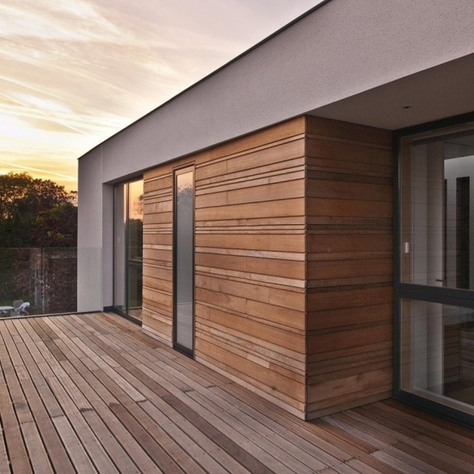 Wooden facade cladding