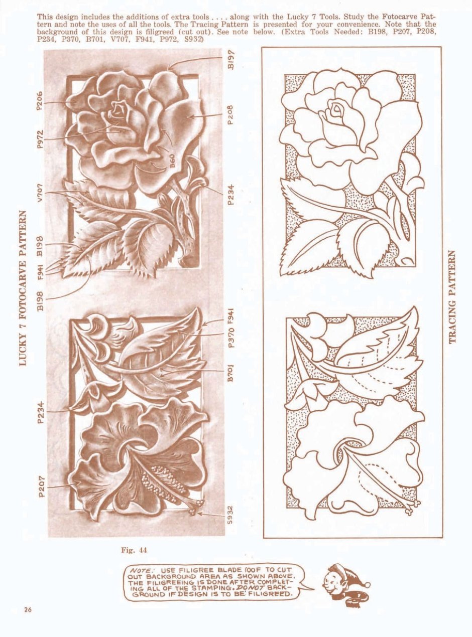 Leather carving pattern