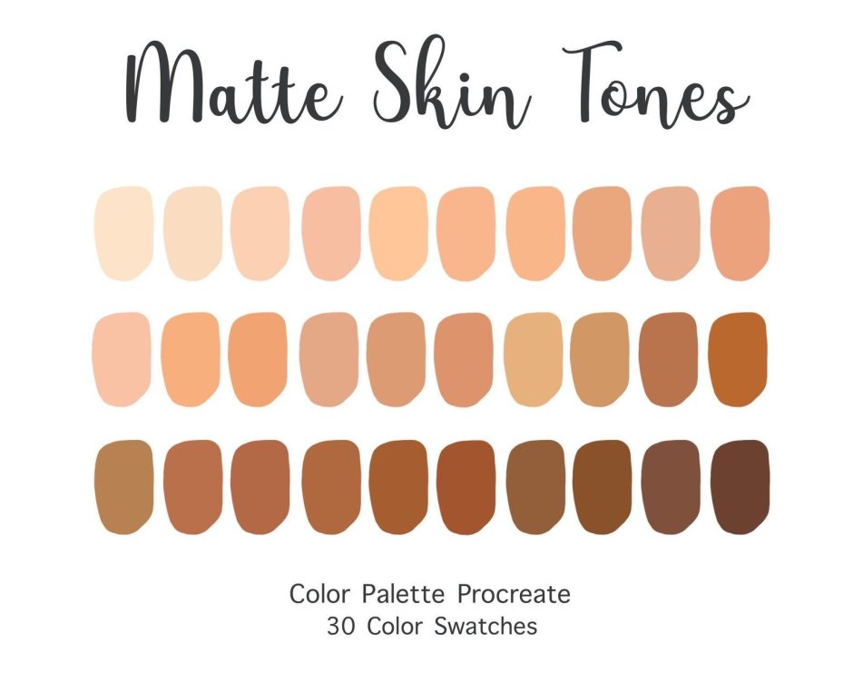 Skin tone color palette