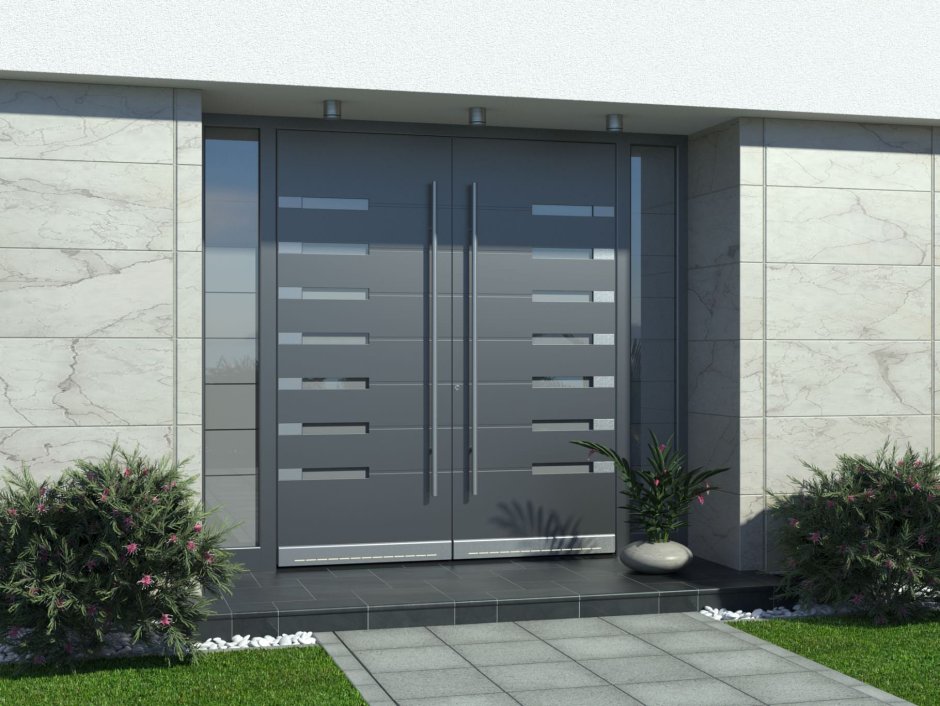 Aluminum door entrance