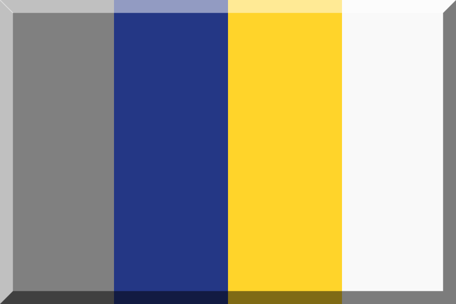 Flag with yellow blue and red
