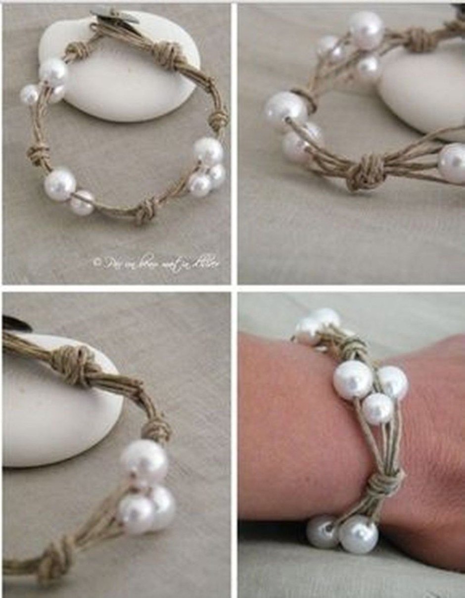 How to Make Three-strand Pearl Beads Wide Bracelet The main materials of  the bracelet are pearl beads, rhinestone s… | Diy bracelets, Beaded jewelry,  Jewelry making