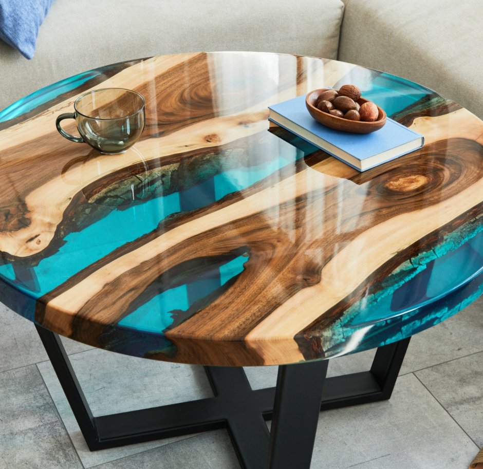 Resin river table