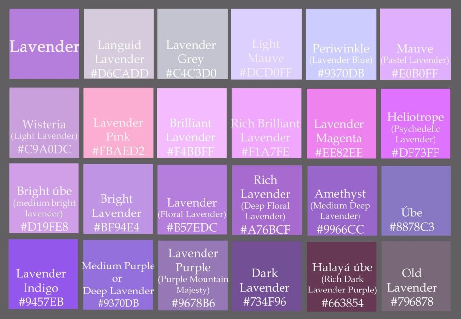 Light purple colour code