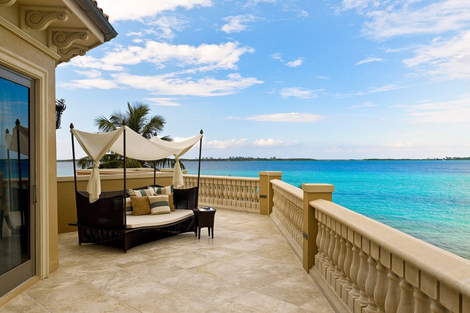 Luxury beach balcony
