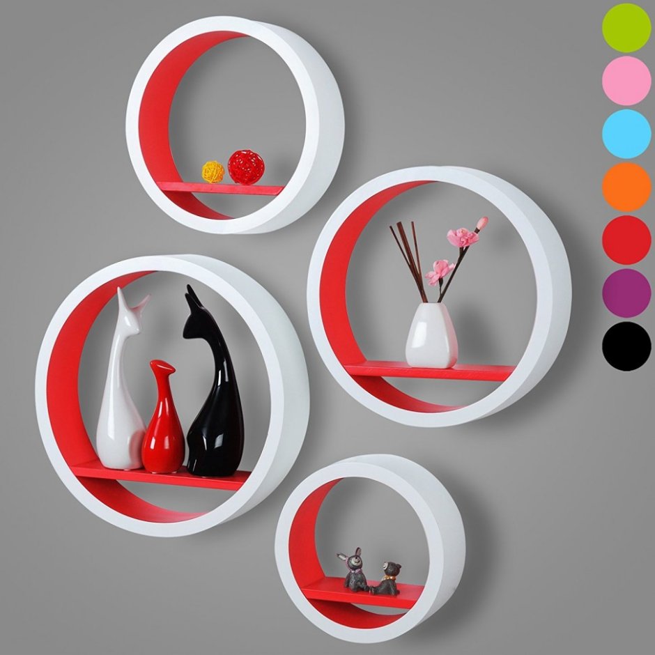 Round wall shelves