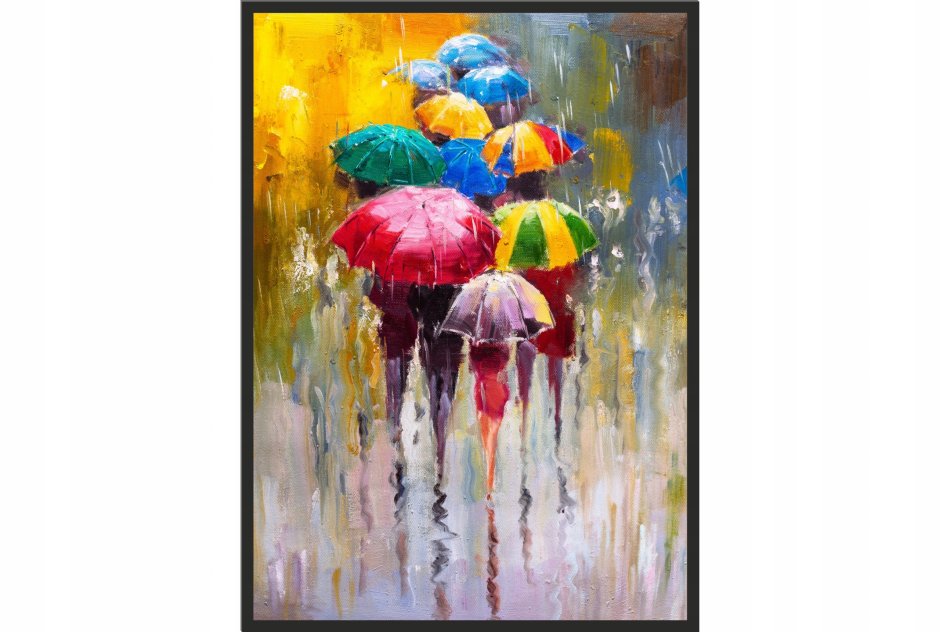 Rainy oil painting