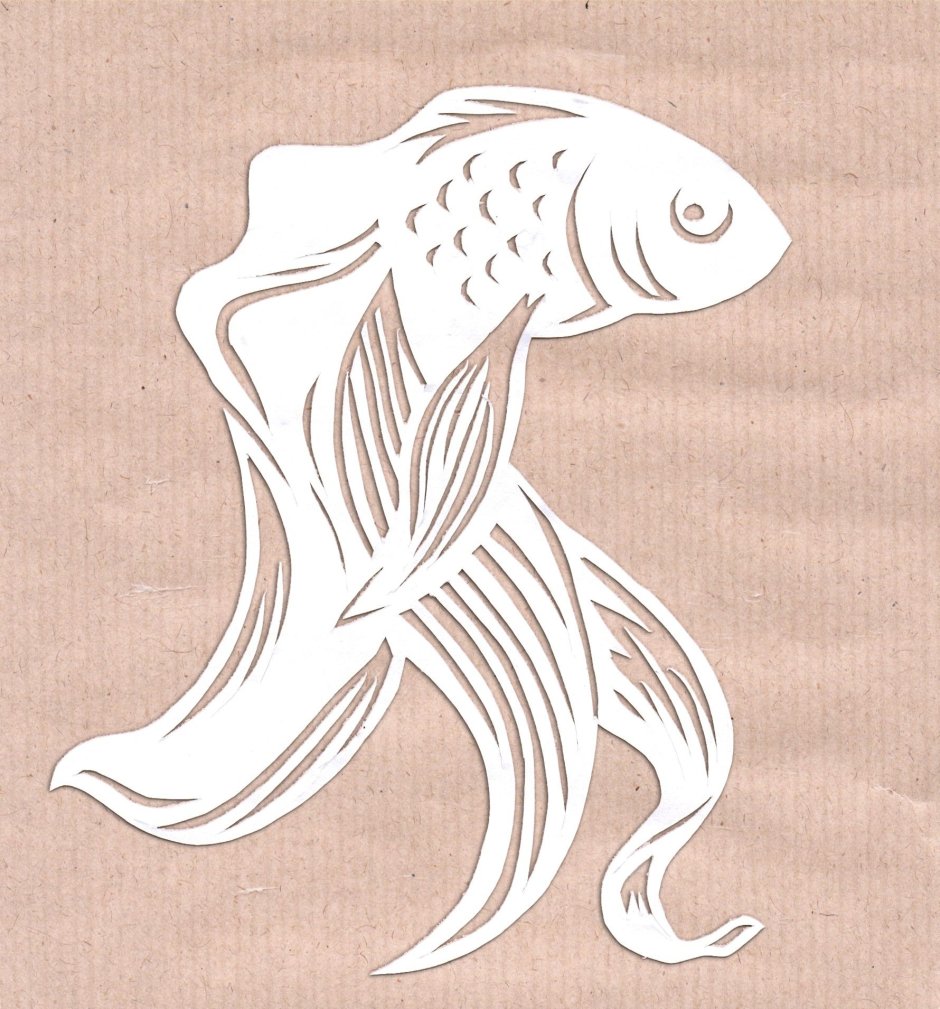 Fish paper cut