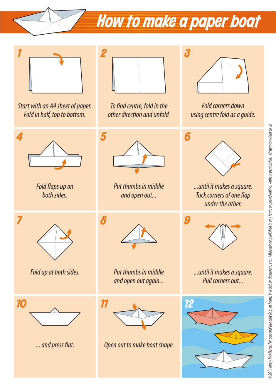 Paper fold shapes