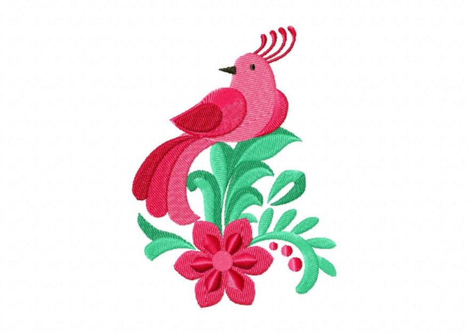 Embroidery bird