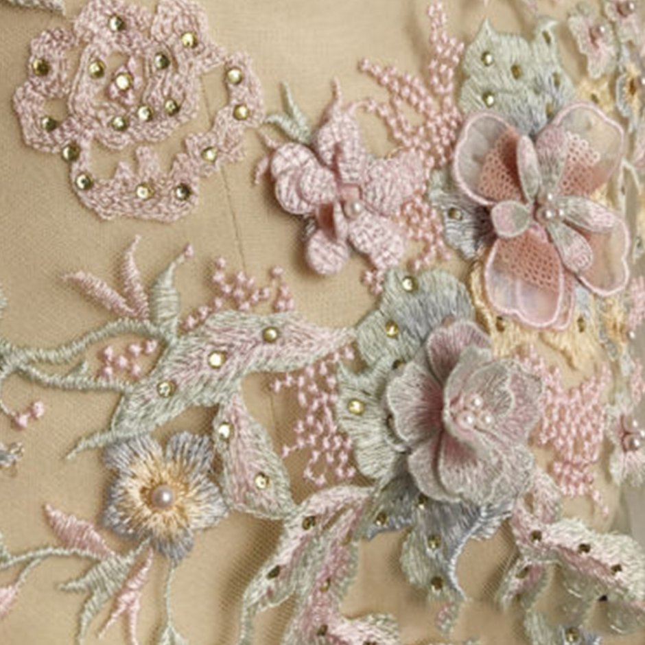 Tulle embroidery