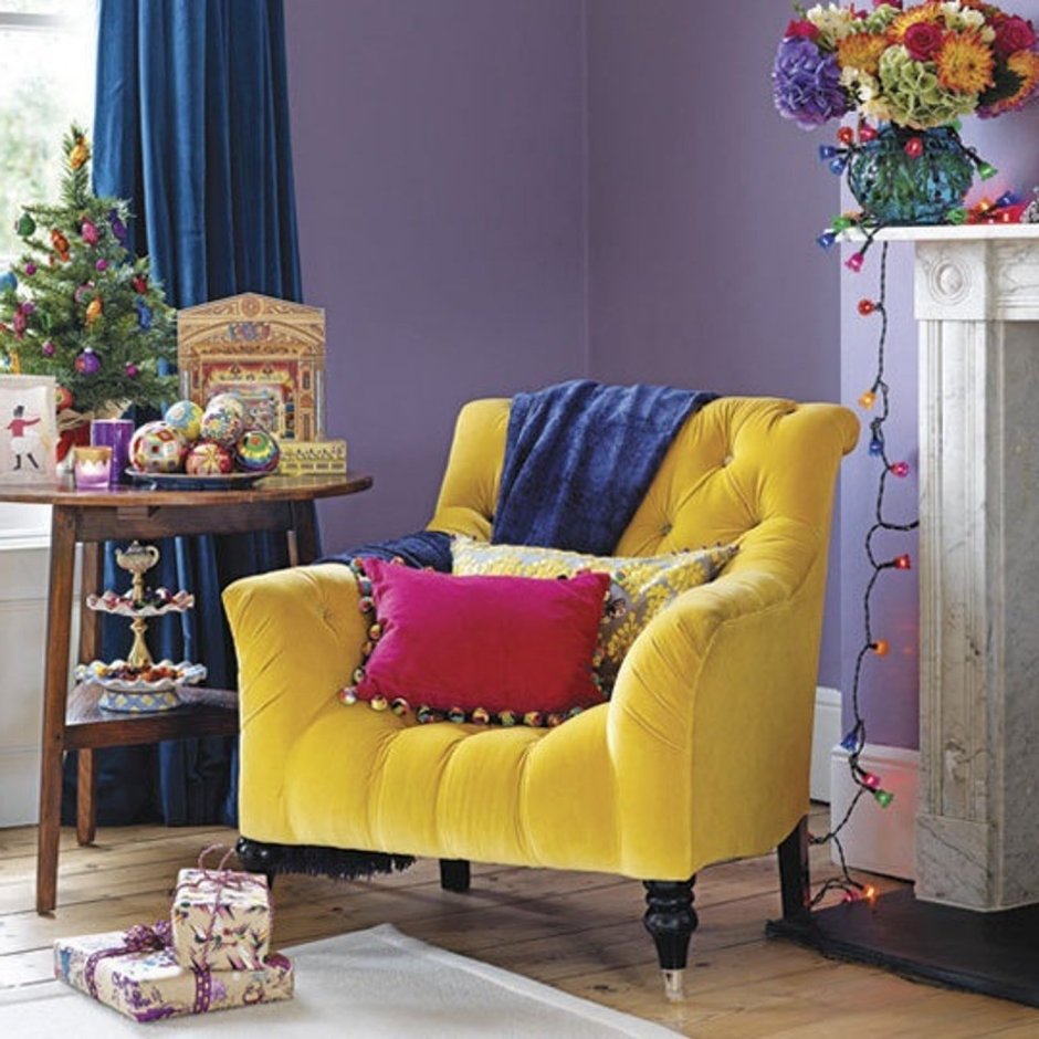 Yellow sofa chair