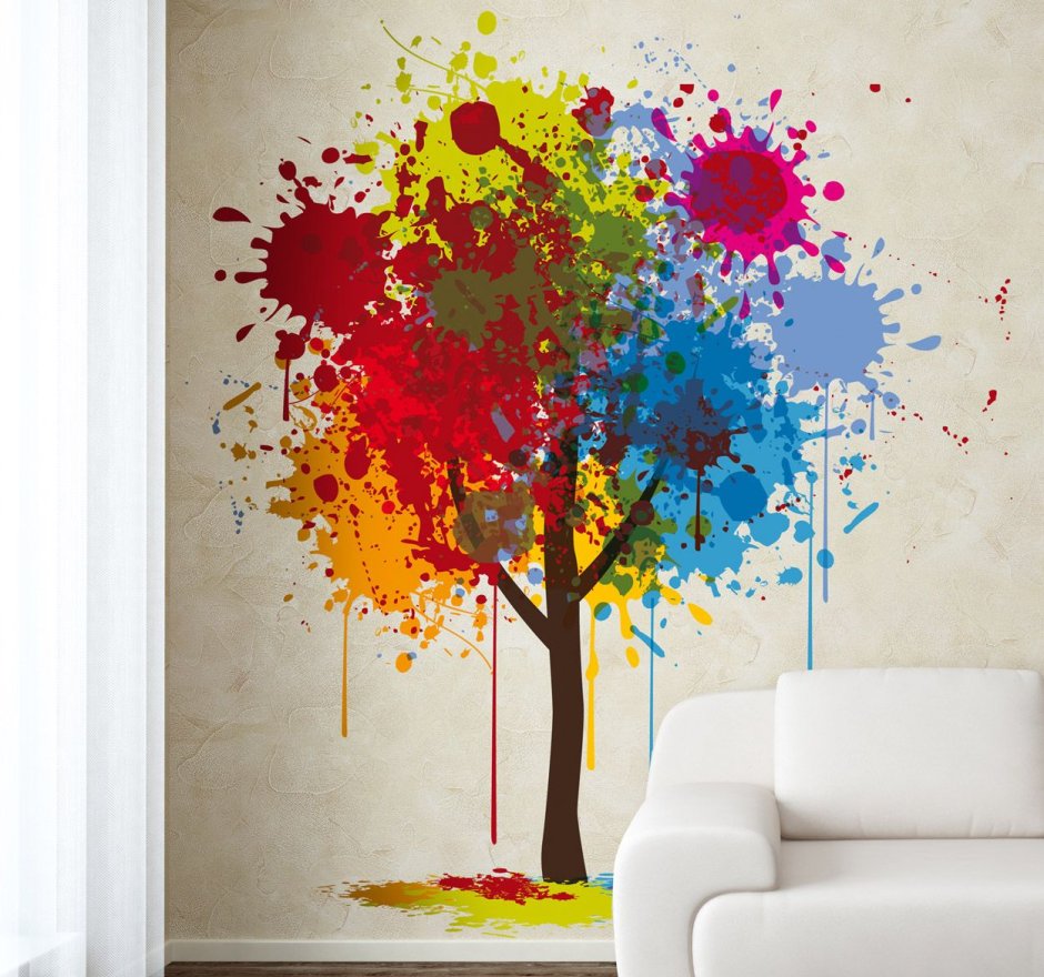 Art painting trees simple