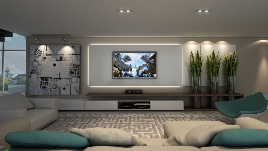 Television on wall