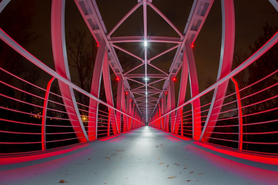 Steel bridge lighting