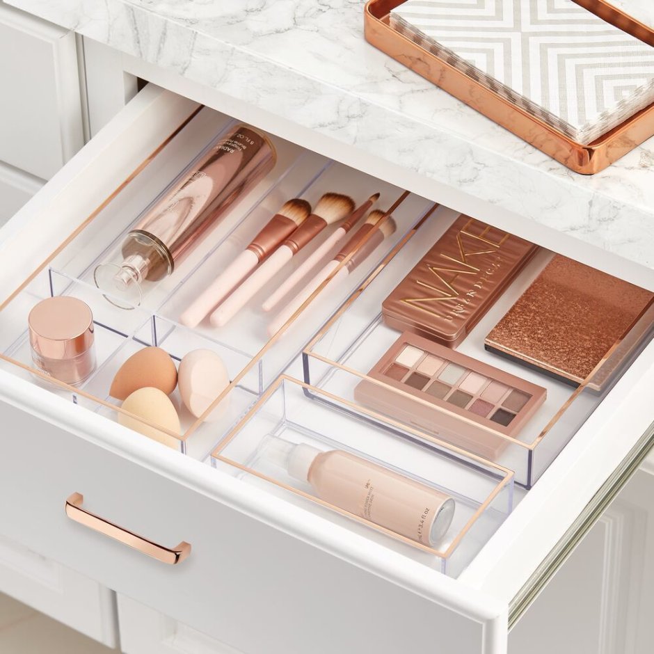 Cosmetics in drawer