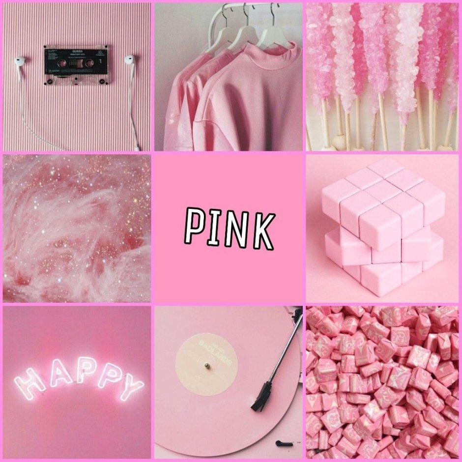 Pink and white aesthetic