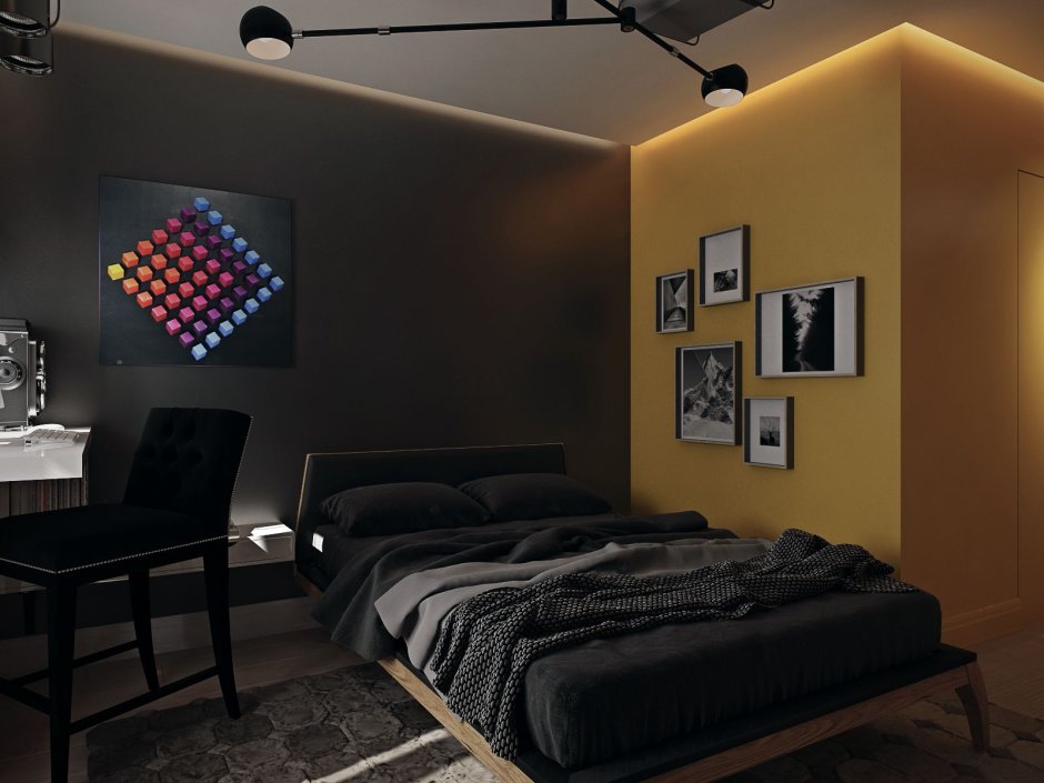 Light color dim lights bedroom