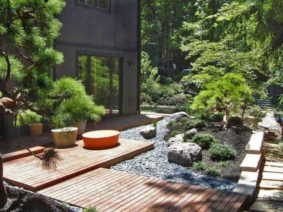 Modern japanese garden