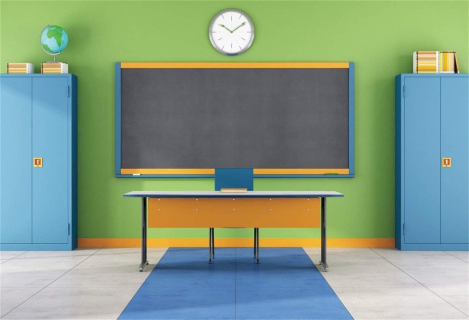 Colorful classroom wall