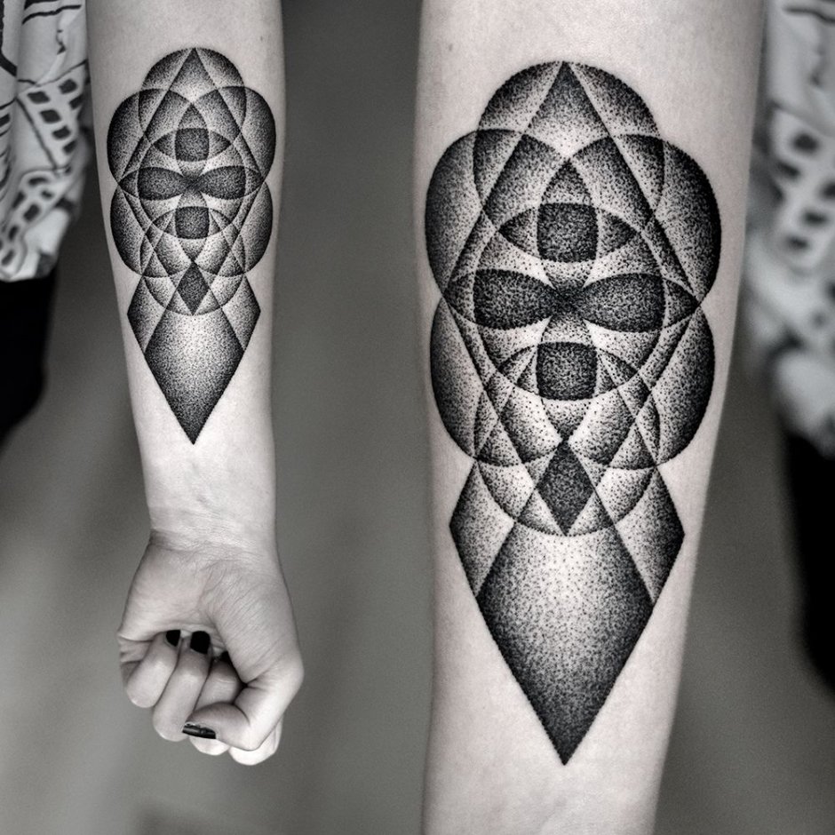 Simple geometric forearm tattoo - Tattoogrid.net