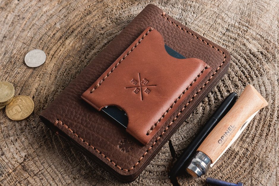 Leather wallet handmade