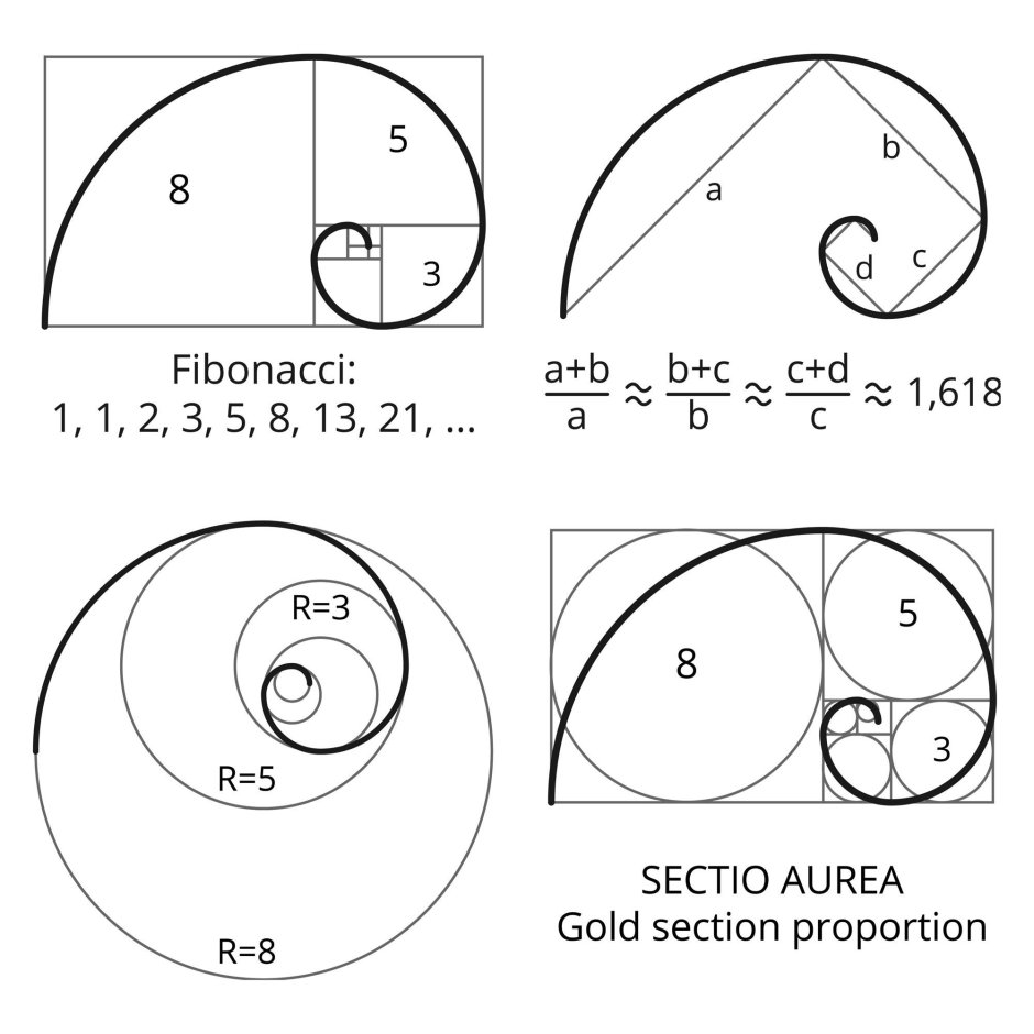 Golden ratio circles
