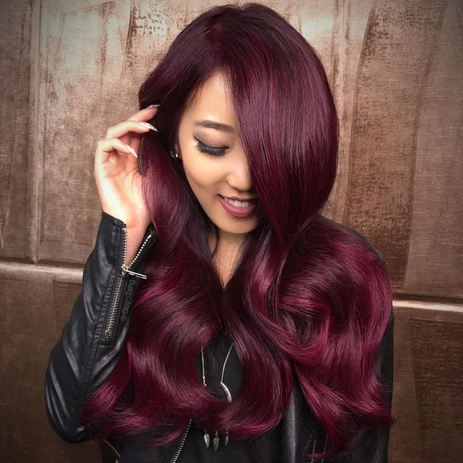 Red violet hair