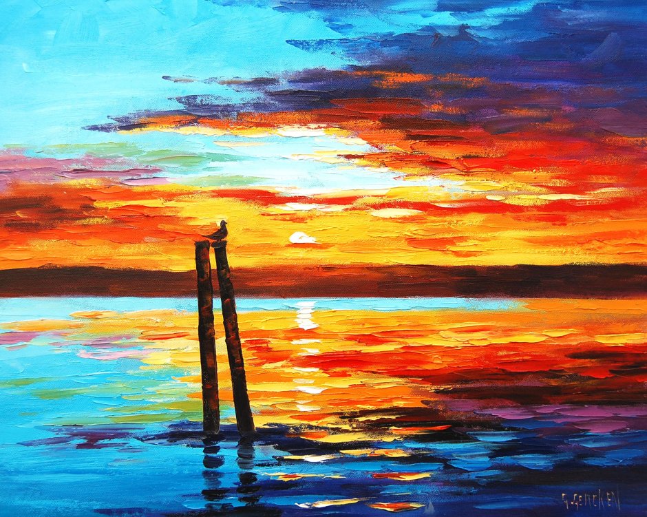 Sunset painting
