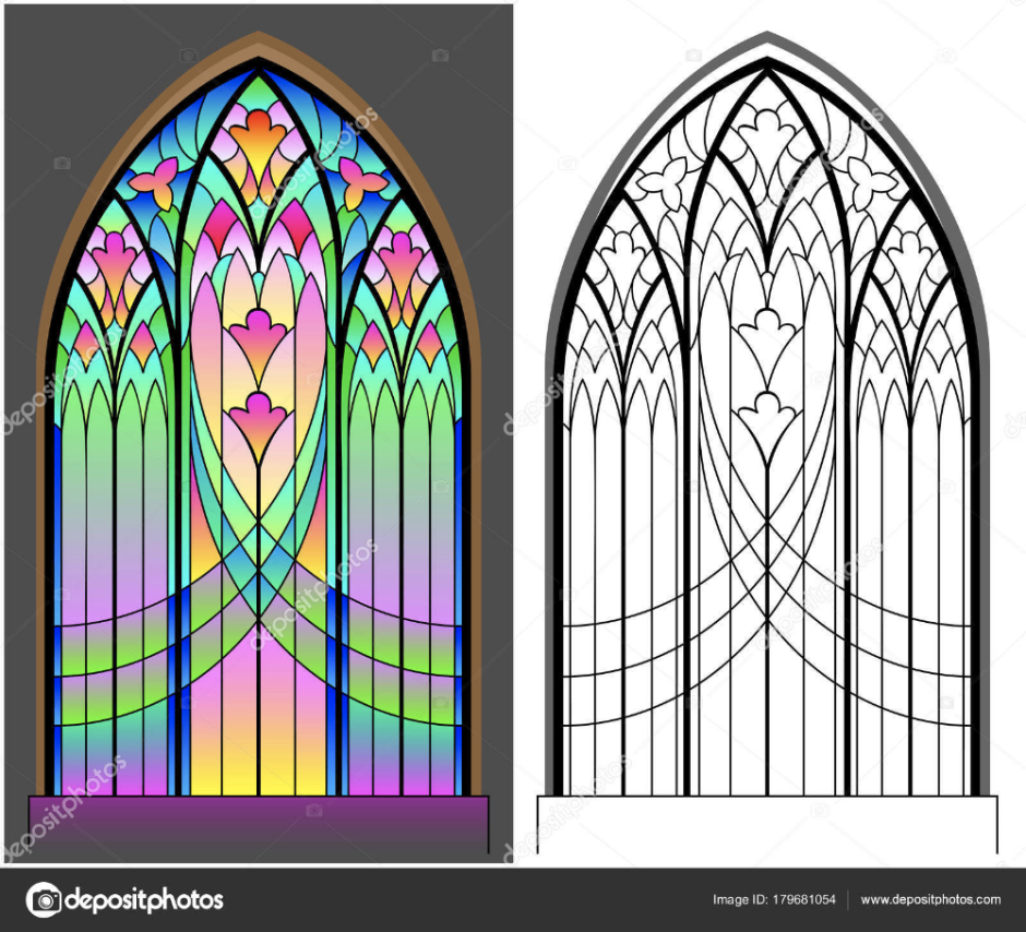 Stained glass arch
