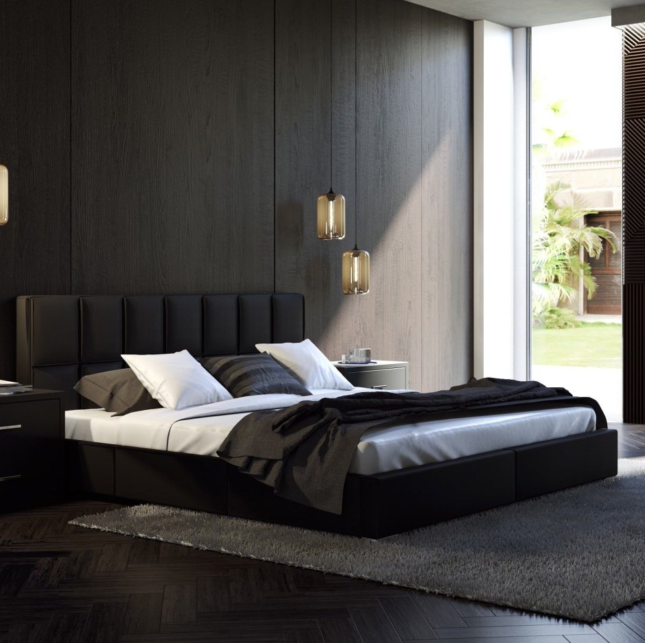 Bedroom with bed platform